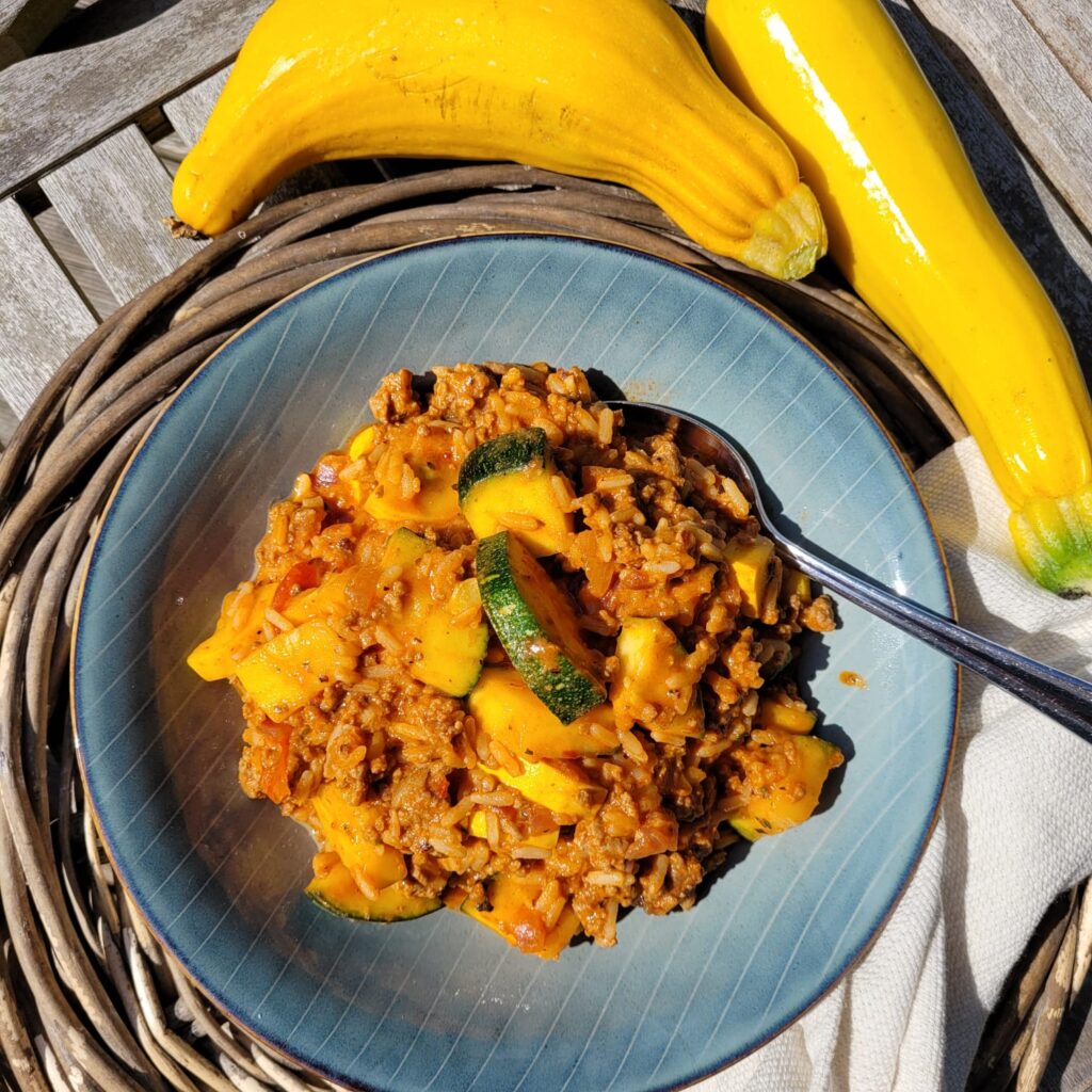 Zucchini Hackpfanne