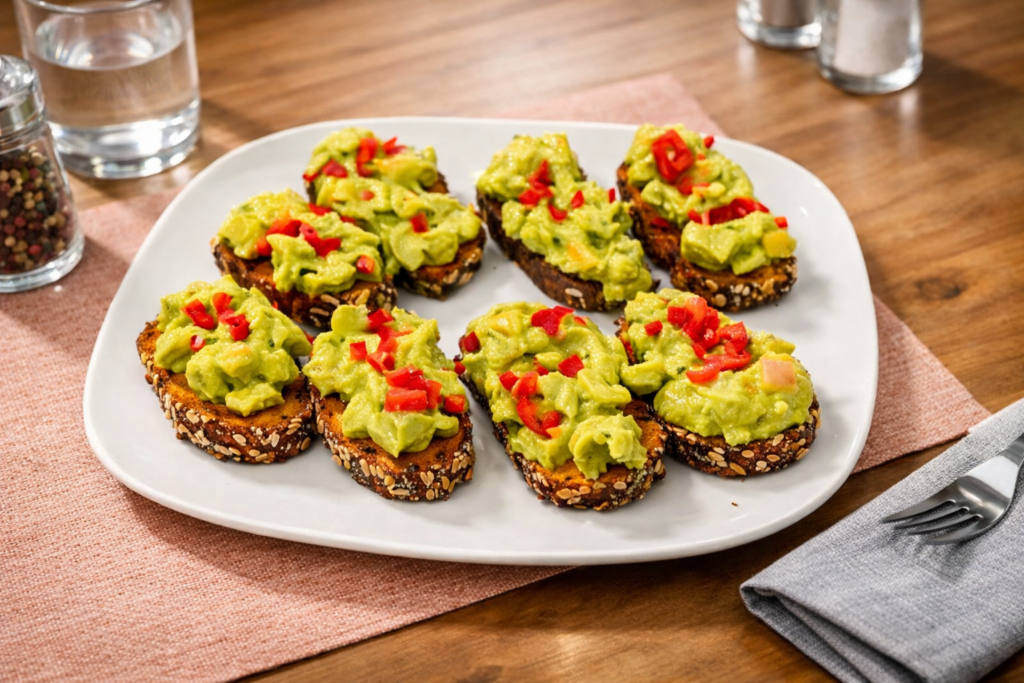 Avocado Paprika Bruschetta mit Edelschmaus von Lexi Ziffer Kobe Edelschmaus Team Heike Schoon S.1 Oldenburg
