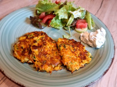 Zucchini Moehren Puffer von Vivi Klein Edelschmaus Team Heike Schoon Schuetting.1 Oldenburg