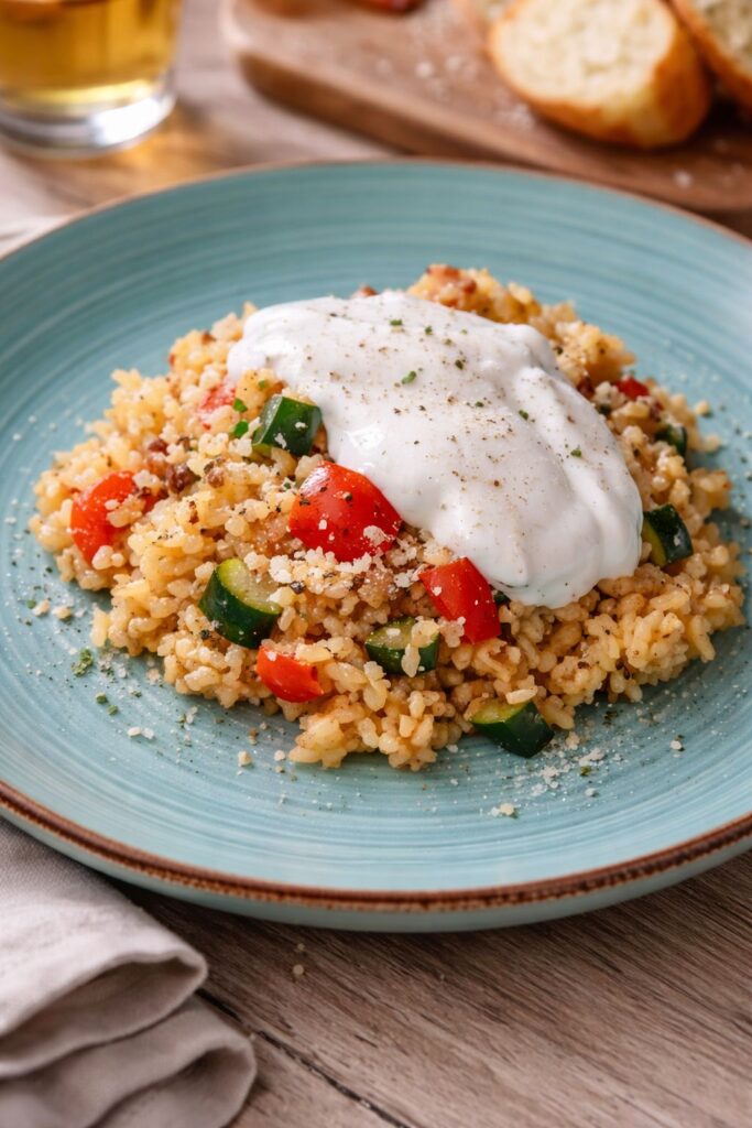 Gemuese Reispfanne mit Joghurt von Viviane Klein Edelschmaus Team Heike Schoon Oldenburg Schuetting.1