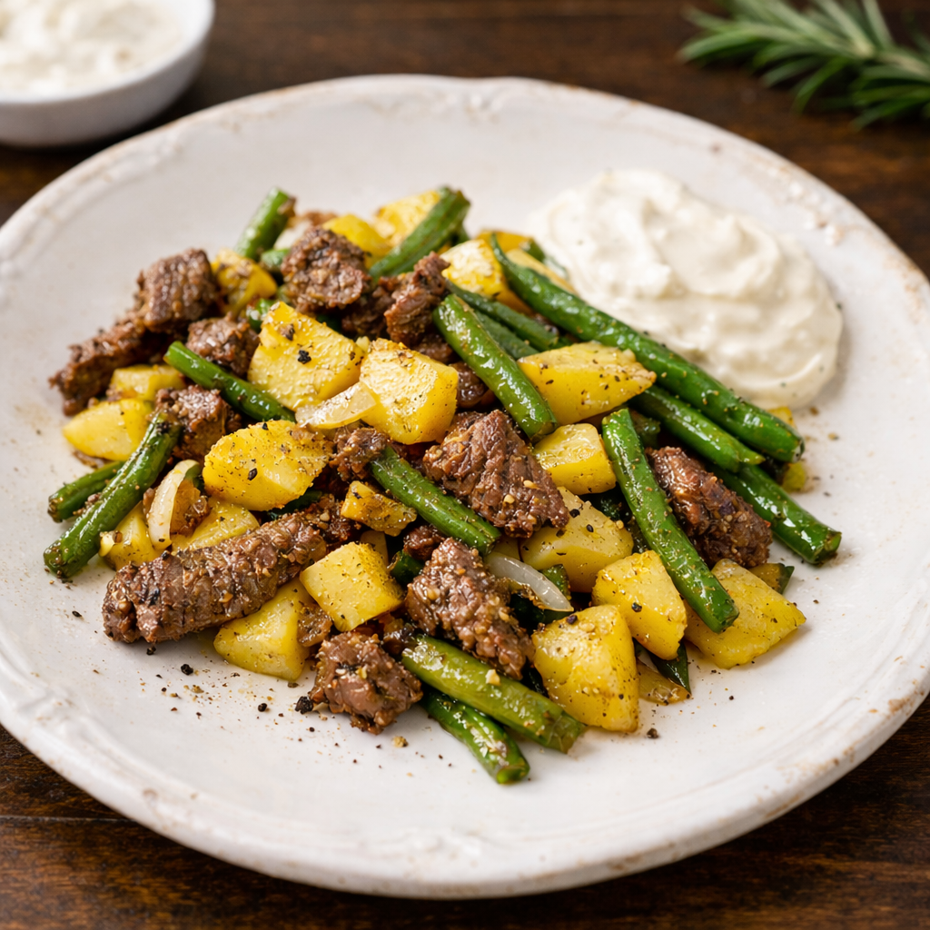 Rindergeschnetzeltes Sarah Ahrens Edelschmaus Team Heike Schoon Schuetting.1 Oldenburg